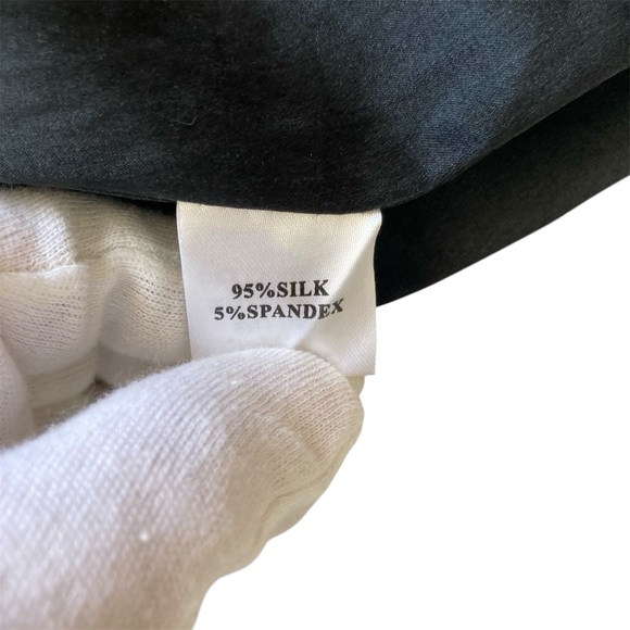 LIA KES - NEW YORK | Elegant Two-Tone Silk Dress Size 6 - Picture 9 of 11